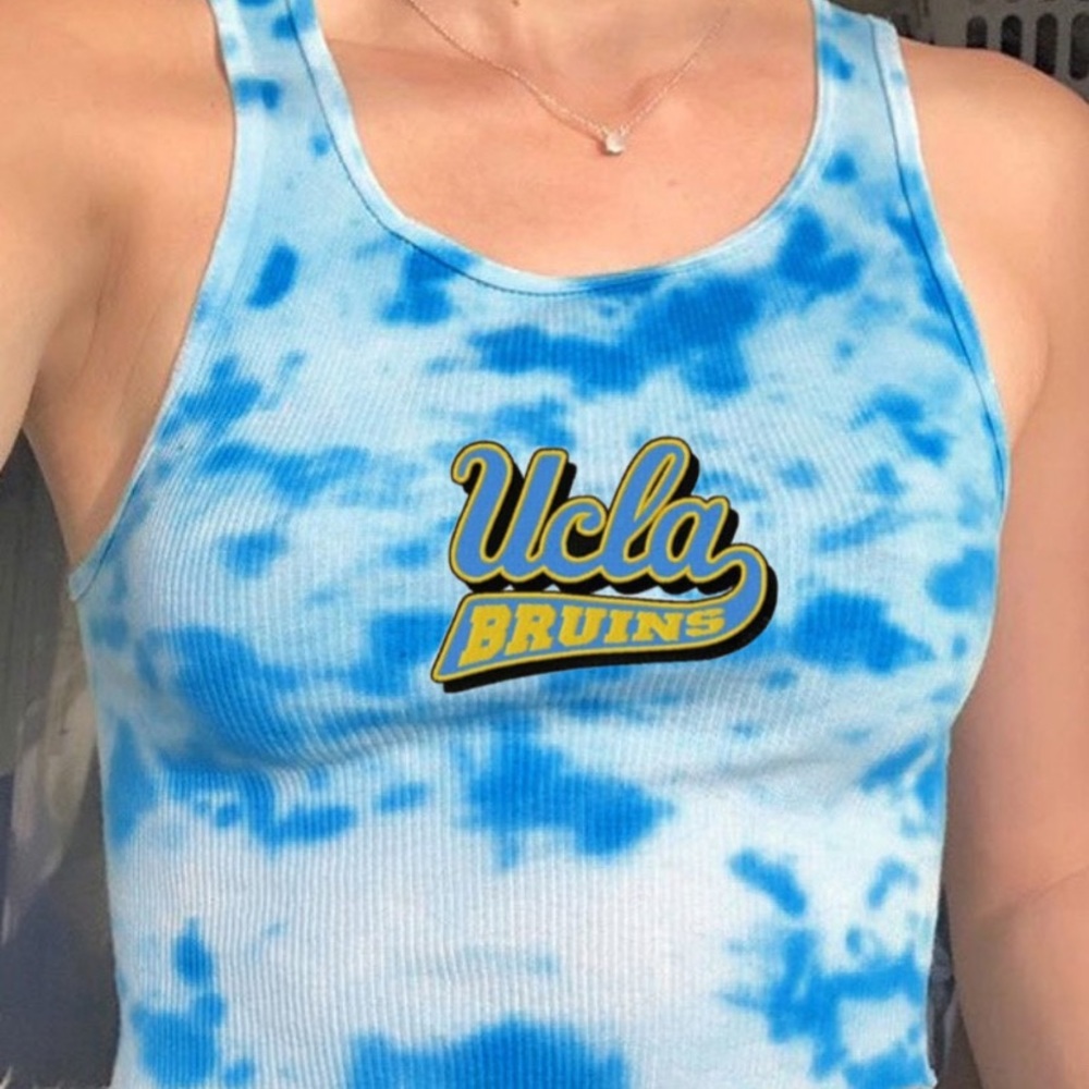 CUSTOM MADE TIE DYE COLLEGE FITTED TANK
